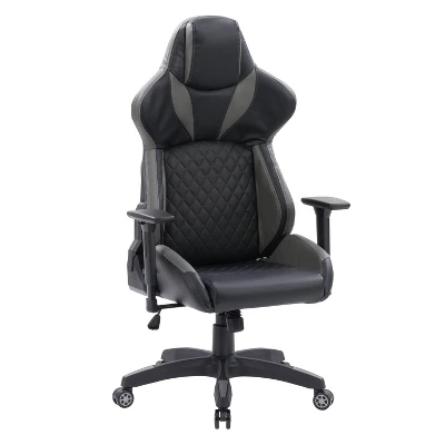 Nightshade Gaming Chair Black And Gray - CorLiving - Image 2