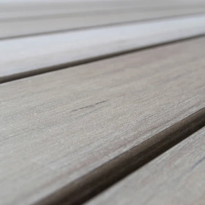 Square Outdoor Dining Table - Sun Bleached Gray - CorLiving - Image 3