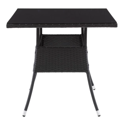 Parksville Rectangle Patio Dining Table - Black - CorLiving - Image 3