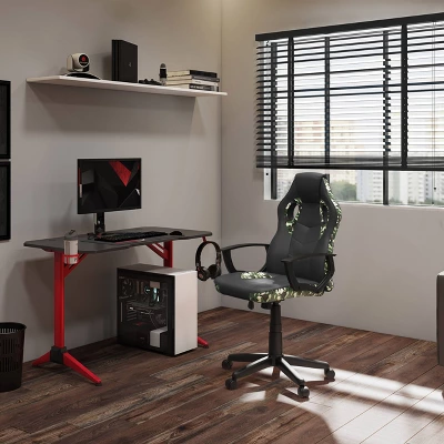 Mad Dog Gaming Chair Black And Camo - CorLiving