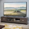 Lakewood Extra Wide Modern Wenge TV Stand For TVs Up To 80" Brown - CorLiving