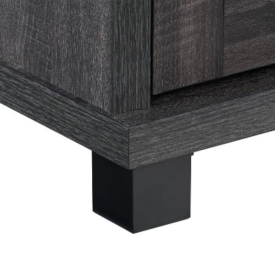 Fremont TV Stand For TVs Up To 95" With Glass Cabinets Dark Gray - CorLiving - Image 9