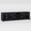 Fremont TV Stand For TVs Up To 95" With Glass Cabinets Black - CorLiving