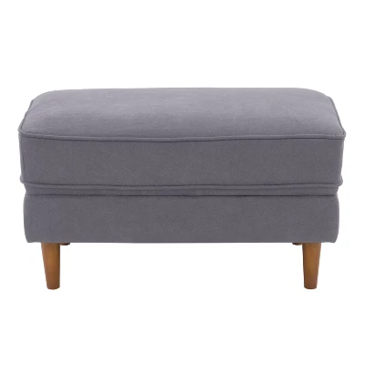 Mulberry Fabric Upholstered Modern Ottoman - CorLiving - Image 9