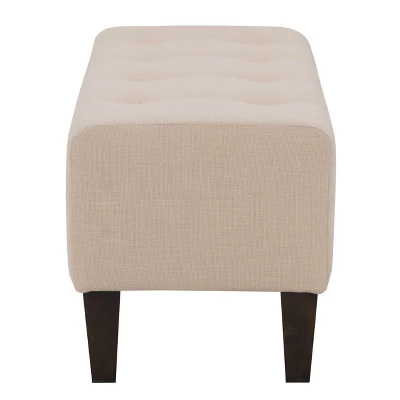 Rosewell Button Tufted Fabric Accent Bench - CorLiving - Image 2