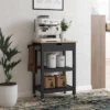 Sage Open Storage Wood Kitchen Cart Black - CorLiving