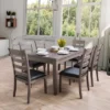 7pc New York Wood Dining Set Washed Gray - CorLiving