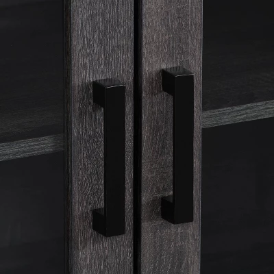 Fremont TV Stand For TVs Up To 95" With Glass Cabinets Dark Gray - CorLiving - Image 8