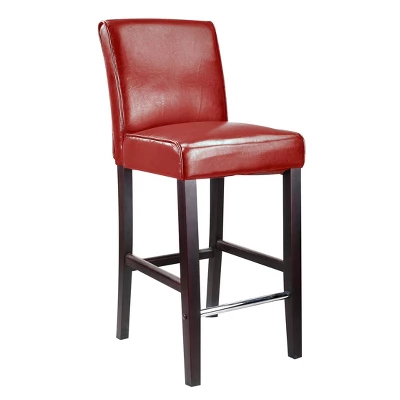 Antonio Bar Height Barstool W/ Bonded Leather Seat - Corliving - Image 7
