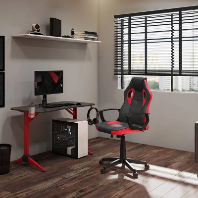 Mad Dog Gaming Chair Black And Red - CorLiving