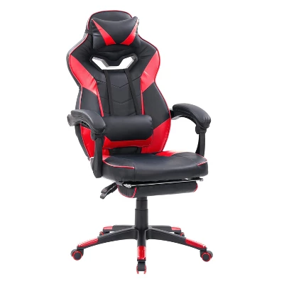 Doom Gaming Chair Black And Red - CorLiving - Image 2
