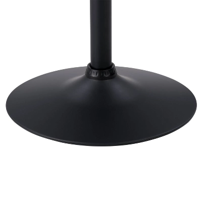 Round Adjustable Pedestal Dining Table Dark Black - CorLiving - Image 5