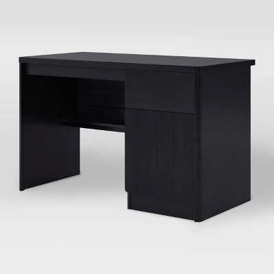 Kingston Desk With Cabinet Black/Brown - CorLiving - Image 4