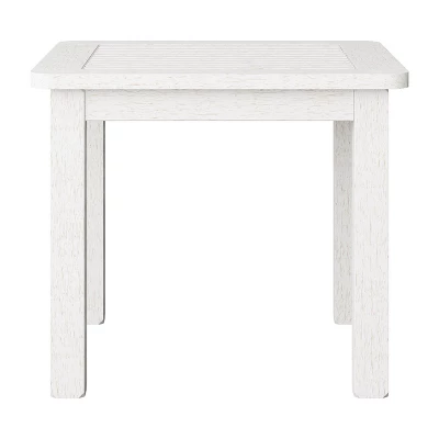Outdoor Side Table - Whitewash - CorLiving - Image 5
