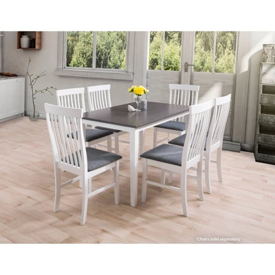 Michigan Two-Toned Wood Dining Table Gray/White - CorLiving - Image 4