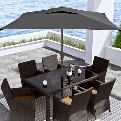 6.5' Square Titling Market Patio Umbrella - CorLiving