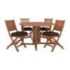 5pc Outdoor Folding Dining Set - Natural - CorLiving