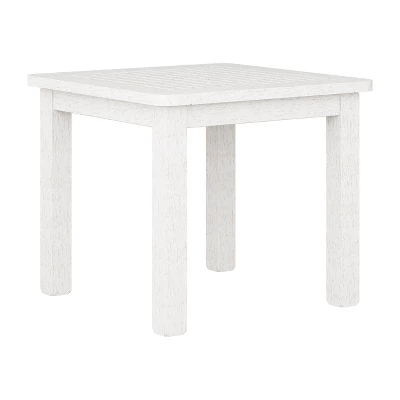 Outdoor Side Table - Whitewash - CorLiving - Image 2