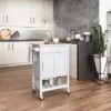 Sage Wood Kitchen Cart White - CorLiving