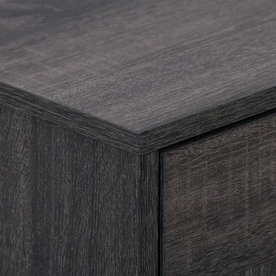 Hollywood Wood Grain TV Stand For TVs Up To 55" With Doors Dark Gray - CorLiving - Image 6