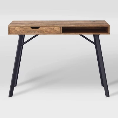 Auston Flared Leg Wood Grain Desk - CorLiving - Image 11