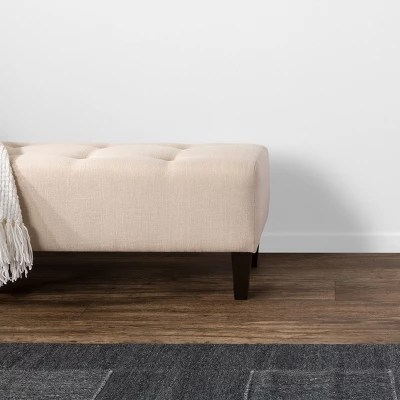 Rosewell Button Tufted Fabric Accent Bench - CorLiving - Image 4