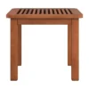 Miramar Square Hardwood Outdoor Side Table - Cinnamon Brown - CorLiving