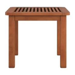 Miramar Square Hardwood Outdoor Side Table - Cinnamon Brown - CorLiving
