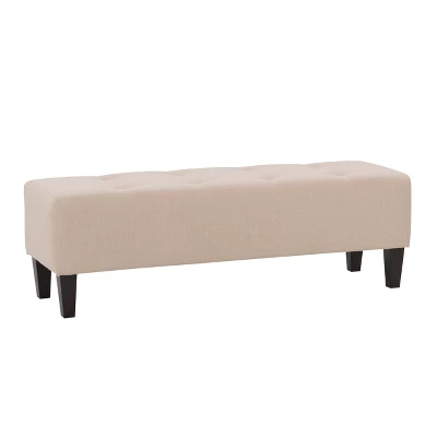 Rosewell Button Tufted Fabric Accent Bench - CorLiving - Image 9