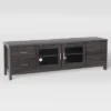 Hollywood Cabinet With Doors TV Stand For TVs Up To 80" Dark Gray - CorLiving