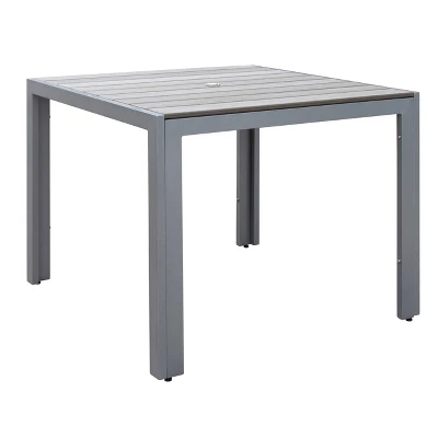 Square Outdoor Dining Table - Sun Bleached Gray - CorLiving
