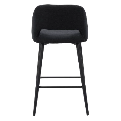 Blakeley Velvet Counter Height Barstool Black - CorLiving - Image 4