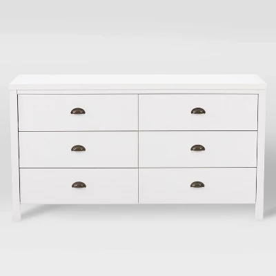 Boston 6 Drawer Dresser White - CorLiving - Image 2
