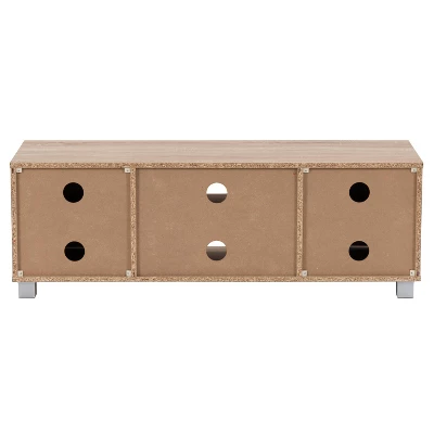Hollywood Wood Grain TV Stand For TVs Up To 55" With Doors White And Brown - CorLiving - Image 5