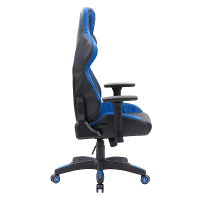 Nightshade Gaming Chair Black And Blue - CorLiving - Image 4