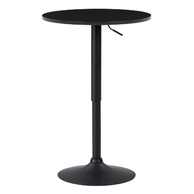 Round Adjustable Pedestal Dining Table Dark Black - CorLiving - Image 2