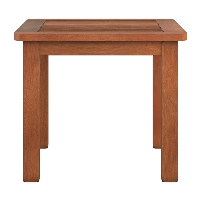 Miramar Square Hardwood Outdoor Side Table - Cinnamon Brown - CorLiving - Image 5