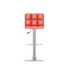 Set Of 2 Adjustable Low Back Tufted Barstool Red - CorLiving