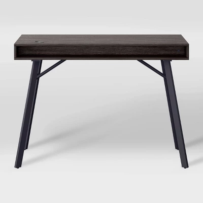 Auston Flared Leg Wood Grain Desk - CorLiving - Image 5