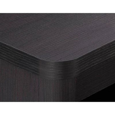 Kingston Desk With Cabinet Black/Brown - CorLiving - Image 7