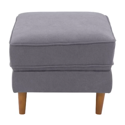 Mulberry Fabric Upholstered Modern Ottoman - CorLiving - Image 3