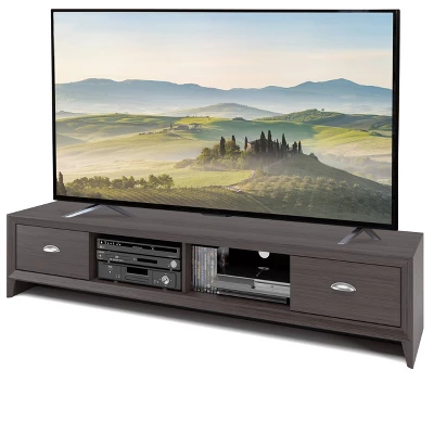 Lakewood Extra Wide Modern Wenge TV Stand For TVs Up To 80" Brown - CorLiving - Image 5