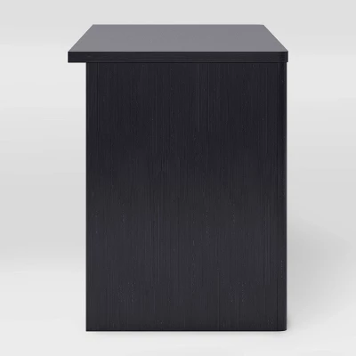 Kingston Desk With Cabinet Black/Brown - CorLiving - Image 3