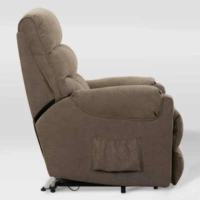 Dallas Power Lift Assist Upholstered Recliner - CorLiving - Image 4