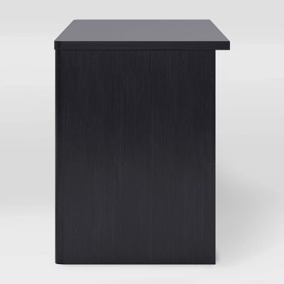 Kingston Desk With Cabinet Black/Brown - CorLiving - Image 5