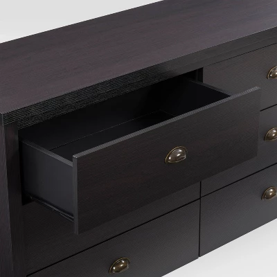 Boston 6 Drawer Dresser Black - CorLiving - Image 7