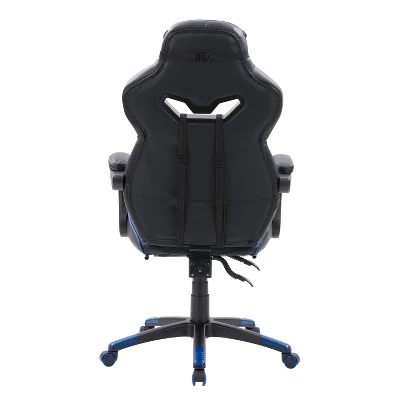 Doom Gaming Chair Black And Blue - CorLiving - Image 4