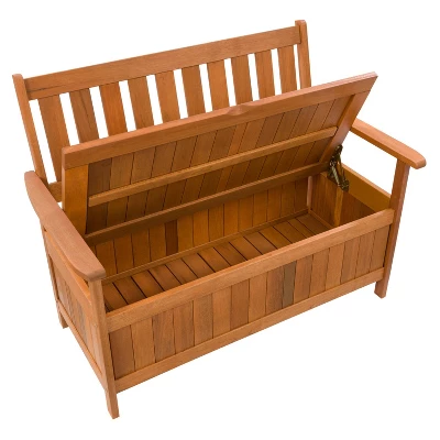 Outdoor Storage Bench - Natural - CorLiving - Image 2