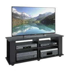 Flat Panel TV Stand For TVs Up To 57" CorLiving Ravenwood Black
