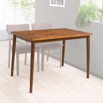 Branson Wood Dining Table Walnut Stain - CorLiving - Image 3